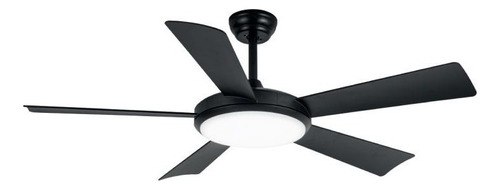 Ventilador De Techo 522 B Negro Mate Decorativo Luz 24w Wifi Cantidad De Aspas 5 Diámetro 132 Cm Material De Las Aspas Abs