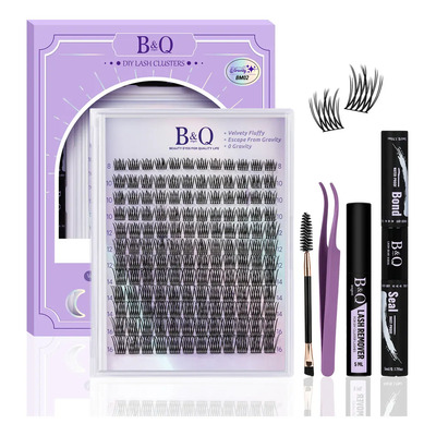 Extensiones De Pestañas Flat Y Suaves Kit Completo B&q Bm02 Bq lash Curvatura D 8-16mm Longitudes Mixtas Incluye Pegamento Y Removedor | MercadoLibre