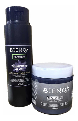 Shampoo Matizador Grafito + Crema Matizador Grafito Bienok