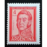Argentina, Sello Gj 1139 A S Mar 4p Satin Tip 62 Mint L13895