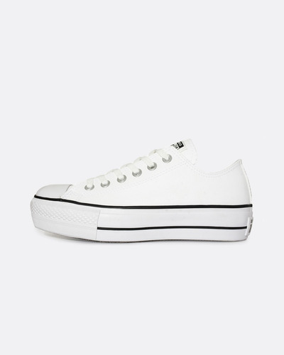 Zapatilla Converse All Star Plataforma Baja Cuero Urbana@