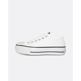 Zapatilla Converse All Star Plataforma Baja Cuero Urbana@