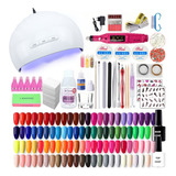 Kit Inicial X45 Super Completo Cabina Torno Gel Uñas Semiper