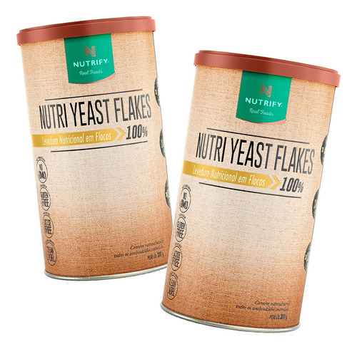 Kit 2 Potes Nutri Yeast Flakes Levedura Nutricional - 300g