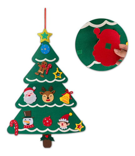 Decoração Árvore De Natal De Feltro Para Crianças Multiart