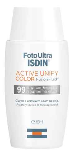 Fotoultra Isdin Fps 99 Fusion Fluid Active Unify Con Color Protector Solar Aclara Y Unifica El Tono De La Piel
