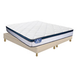 Colchon King Resortes Serta Florida 2x2 + Sommier Ecocuero