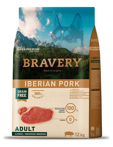 Bravery Adult Large Iberian Pork 12 Kg