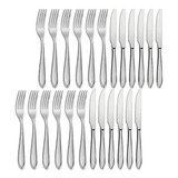 Kit 24 Pcs Facas Garfos Churrasco Tramontina Laguna Em Inox