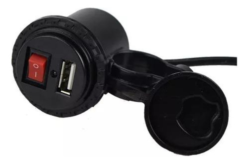 Cargador Puerto Usb Para Motos Con Switch Adaptador Celular