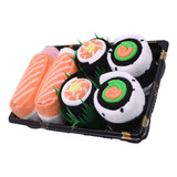 Caixa De Presente De Natal Com Conjunto De Meias De Sushi