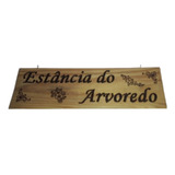 Placa Decoração Hortas E Jardins Casa E Porteiras Madeira