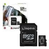 Microsd Sdhc 128 Gb Kingston  Clase 10 100 Mb/s Video Hd