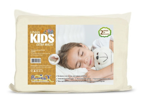 Travesseiro Nasa Visco Elástico Kids 3 Peças - Extra Macio