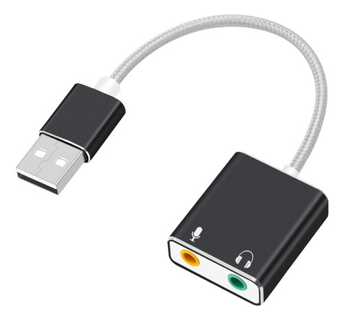 Tarjeta De Sonido Externa 7.1 Tipo Usb Audifono Y Microfono