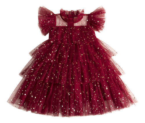 Princess Dress Girl's Star, Actuación De Cumpleaños Infantil