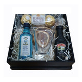 Kit Miniatura Con Gin Bombay + Baileys + Vaso + Botanicos 