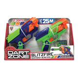 Dart Zone 61082 Pisto Blitzfire  X2u 26cm 12tiros Rota Auto 