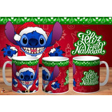 Taza - Tazón De Ceramica Navidad Stitch Disney Art