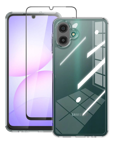 Funda Transparente Para Samsung Galaxy A07 4g Protector Micas De Cristal Templado Hd