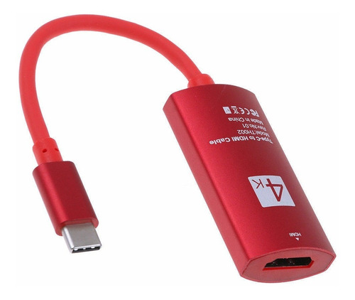 Adaptador Usb C A Av Digital Hdmi Thunderbolt 3 4k 30hz 