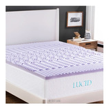 Colchoneta Memory Foam 2 PuLG Lucid Lavanda Matrimonial