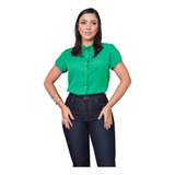 Camisa Boutique Feminina Plus Size Elegante Casual Sku:bp105