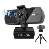 Webcam Camara Web 2k 1440p Usb Microfono Tripode Cubre Lente