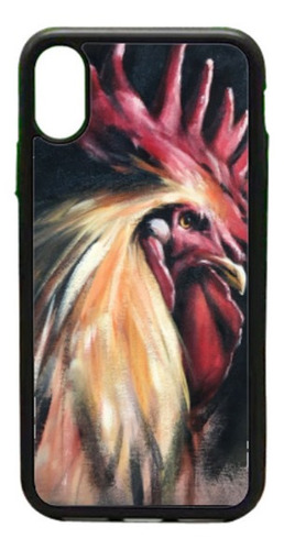 Funda Protector Para iPhone Gallo Pintura Pelea