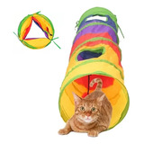 Juguete Para Mascotas Túnel Labirinto Para Gatos Coloridoa