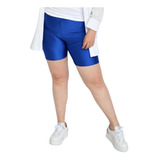 Short Tipo Biker Roman Fashion/ Tallas Extras, 7047 (azul Re