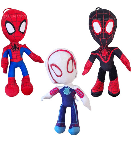 Peluche X3 Spidey Spider-woman Gwen Spider-man Miles Morale