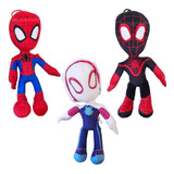 Peluche X3 Spidey Spider-woman Gwen Spider-man Miles Morale