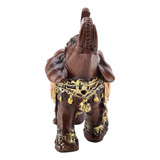 Escultura De Elefante Con Vetas De Madera De Lucky Feng Shui