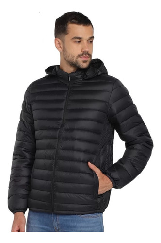 Jaqueta Casaco Puffer Bobojaco Corta Vento Masculina Capuz