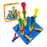 Vipamz Juego De Tablero De Clavijas, Juguetes Montessori, T.