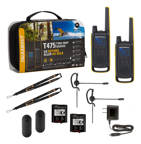 Motorola Solutions T475 Extreme Two-way Radio Black W/yellow