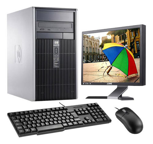 Cpu Torre Hp Compaq Dc5750 Athlon 4gb Ssd 120gb + Monitor 17