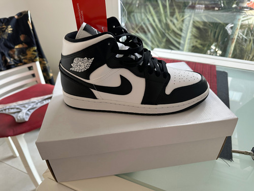 Nike Jordan 1mid Panda Mujer O  Hombre Horma Chica