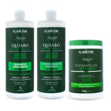 Kit Quiabo Plancton Shampoo Condicionador Máscara 1kg