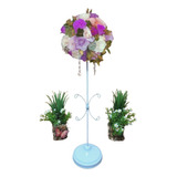 10 - Base Para Vela- Floral  Altura 50cm  Rulito - Candelady