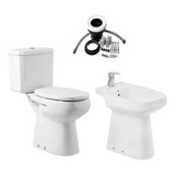 Monaco Confort Kit Inodoro Bidet Elevado Discapacitado Roca