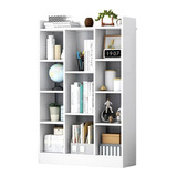 Librero Organizador Biblioteca Moderno Blanco Minimalista