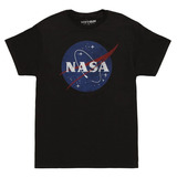 Nasa Logo Hombres Adulto Polera Gráfica Novedad Manga Cort