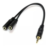 Cable Splitter Auriculares Miniplug 3.5mm Stereo 2 Hembras
