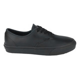 Tenis Vans Authentic Negro Piel Unisex 100% Original