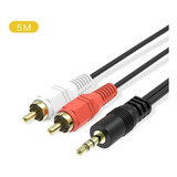 Cable De 3.5 Mm Stereo Macho A 2 Rca Macho De 5 Metros