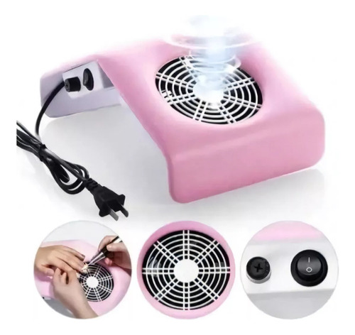 Extractor Aspirador Colector Polvo Uñas Manicure Profesional