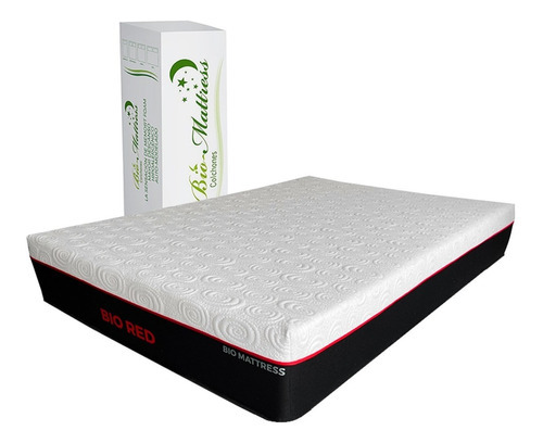 Colchón Individual De Espuma Bio Mattress Memory Foam Bio Red Negro - 100cm X 190cm X 26cm