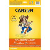 Pacote Papel Vegetal Canson - A4 60g/m2 10 Fls (translucido)